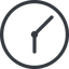 Line, down, normal, circle, clock, time, meeting, hour, minute, hours, minutes icon