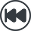 Line, down, normal, circle, video, play, forward, backward, mp3, player, fast, pause, forward-fast-solid icon