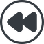 Line, down, normal, circle, video, play, forward, backward, mp3, player, pause, forward-solid icon