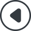 Line, down, normal, circle, arrow, video, play, mp3, player, pause, play-solid icon