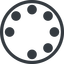 Line, down, normal, circle, spinner, spin, wait, load, loading, loader icon