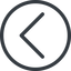 Line, left, normal, circle, arrow, direction, chevron icon