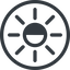 Line, right, normal, circle, star, light, brightness, luminosity, intensity, brilliance, lighter, darker, dark, mode, Illumination, sun, shine, flash, ray, brightness-half icon