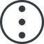 Line, right, normal, circle, ellipsis, three, dots, wider, menu, collapse, ... icon