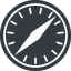 Line, normal, circle, logo, brand, javascript, apple, html, browser, internet, safari, compass, apple-safari icon