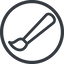Line, up, normal, circle, paint, brush, illustrate, drawing, painting icon