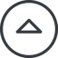 Line, up, normal, circle, arrow, direction, caret icon