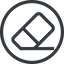 Line, normal, circle, remove, eraser, erase, rubber, eraser-alt icon