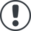 Line, normal, circle, mark, warning, exclamation, rounded, info, exclamation-mark-rounded, alert icon