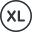 Line, normal, circle, extra, size, large, xl, extra-large icon
