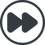 Line, up, normal, circle, video, play, forward, backward, mp3, player, pause, forward-solid icon