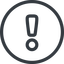 Line, normal, circle, mark, warning, exclamation, alert icon