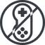 Line, right, normal, circle, prohibited, game, gaming, games, gamepad, pad, joystick icon