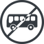Line, normal, wide, circle, horizontal, mirror, car, vehicle, transport, prohibited, bus, side, bus-side icon