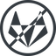 Line, normal, solid, circle, brand, horizontal, mirror, social, network, prohibited, brands, repo, gitlab, gitlab-alt, gitlab-alt-solid, wolf icon