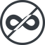 Line, normal, circle, horizontal, mirror, symbol, prohibited, math, mathematics, mathematical, infinity, always, infinite, maths, loop, infinity-solid icon