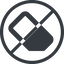 Line, normal, circle, horizontal, mirror, remove, prohibited, eraser, erase, rubber icon