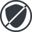 Line, normal, circle, horizontal, mirror, prohibited, safe, shield, protection, royalty, blazon, shield-solid icon