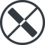 Line, normal, solid, circle, horizontal, mirror, prohibited, slash, division, slant, obelus, anti-slash, slash-solid icon