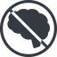 Line, normal, circle, prohibited, side, human, idea, brain, intelligence, brain-side-solid, brain-side, synapse, neuron, memory icon