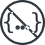 Line, normal, circle, three, dots, prohibited, ..., curly, bracket, brackets, {...}, definition icon