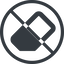 Line, normal, circle, remove, prohibited, eraser, erase, rubber icon