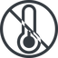 Line, normal, circle, prohibited, temperature, low, freeze, thermometer, cold, temperature-low icon