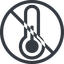 Line, normal, circle, prohibited, temperature, thermometer, cold, heat icon