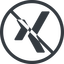 Line, normal, circle, social, network, prohibited, professional, job, xing icon
