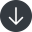 Down, solid, circle, arrow, direction, arrow-simple icon
