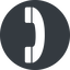 Down, normal, solid, circle, phone, call, dial, number, dot, telephone, pictogram, dot-50, dot-telephone icon