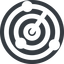 Left, normal, solid, circle, horizontal, mirror, gps, place, radar, localisation, radar-alt-solid, radar-alt, sonar icon