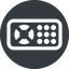 Right, normal, solid, circle, remote, control, tv, television, remote-control icon