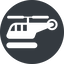Normal, solid, circle, horizontal, mirror, dot, pictogram, dot-50, transportation, air, heliport, helicopter, dot-heliport icon