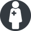 Normal, solid, circle, horizontal, mirror, nurse, medical, healthcare, health, female, medic, female-nurse, doctor, hospital, female-nurse-solid icon