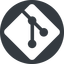Normal, solid, circle, logo, brand, horizontal, mirror, repo, git, repository, dev, development, fork, git-logo icon
