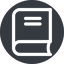 Normal, solid, circle, book, note, notebook, library, title, book-title icon