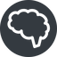 Normal, solid, circle, side, human, idea, brain, intelligence, brain-side, synapse, neuron, memory icon
