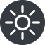 Up, normal, solid, circle, star, light, brightness, luminosity, intensity, brilliance, lighter, darker, dark, mode, Illumination, sun, shine, flash, ray icon