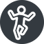 Normal, solid, circle, man, person, music, dancing, dance, disco, dancer icon