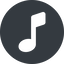 Normal, solid, circle, mute, unmute, music, eighth, note, eighth-note, musical, notes, eighth-note-solid icon