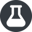 Up, normal, solid, circle, graduated, erlenmeyer, chemical, flask, lab, laboratory, chemistry, potion, glassware, conical, erlenmeyer-solid icon