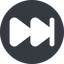 Up, normal, solid, circle, video, play, forward, backward, mp3, player, fast, pause, forward-fast-solid icon