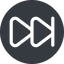 Up, normal, solid, circle, video, play, forward, backward, mp3, player, fast, pause, forward-fast icon