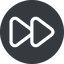 Up, normal, solid, circle, video, play, forward, backward, mp3, player, pause icon