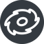 Up, normal, solid, circle, galaxy, space, spiral, milky-way, milky, way, cosmos, celestial, stellar, universe, galactic icon