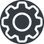 Normal, circle, setting, config, gear, wheel, settings, cog icon