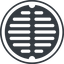 Up, normal, solid, circle, manhole, sewer, sewer-manhole, metal, cover icon