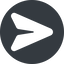Up, normal, solid, circle, message, paper, messaging, plane, airplane, aeroplane, submit, send, paper-plane-solid, paper-plane icon