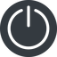 Normal, solid, circle, power, on, off, turn-on, turn-off icon